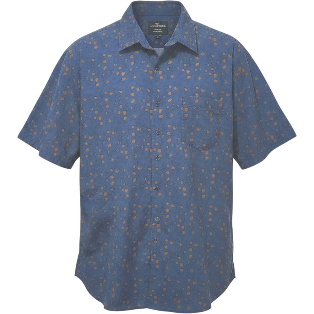 $130 EXCELLENT Rodd & Gunn Sports Fit 3XL Italian Blue Orange coffee vine Shirt